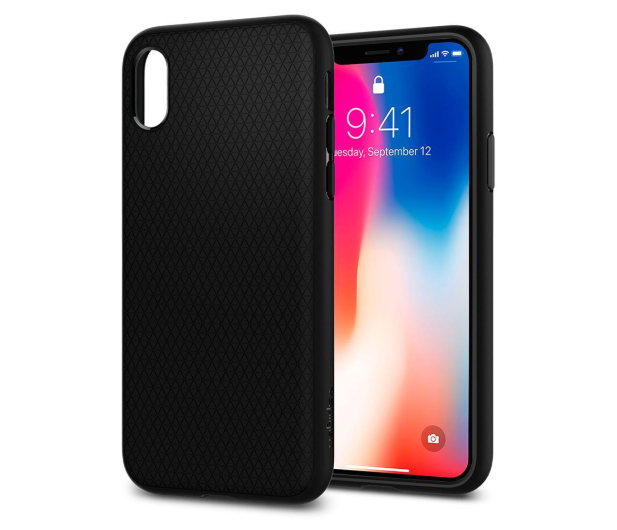 Etui Liquid Air Matte do iPhone X czarne - 386760 - zdjęcie 5